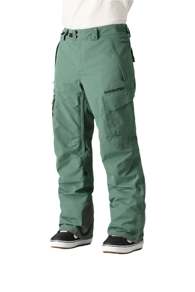 686 Smarty 3-In-1 Cargo Snowboard Pants Cypress Green 2025 Men's Snow Pants 686 
