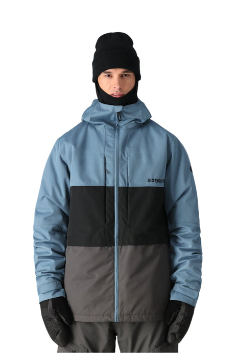 686 Smarty 3-In-1 Form Snowboard Jacket Stellar Blue Colorblock 2025 Men's Snow Jackets 686 