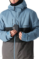 686 Smarty 3-In-1 Form Snowboard Jacket Stellar Blue Colorblock 2025 Men's Snow Jackets 686 