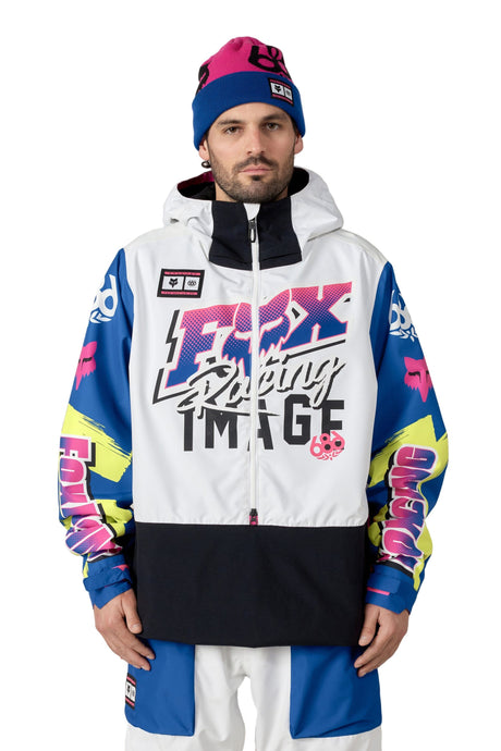 686 Fox Racing Shell Anorak Snow Jacket Fox White Colorblock 2026 Men's Snow Jackets 686 