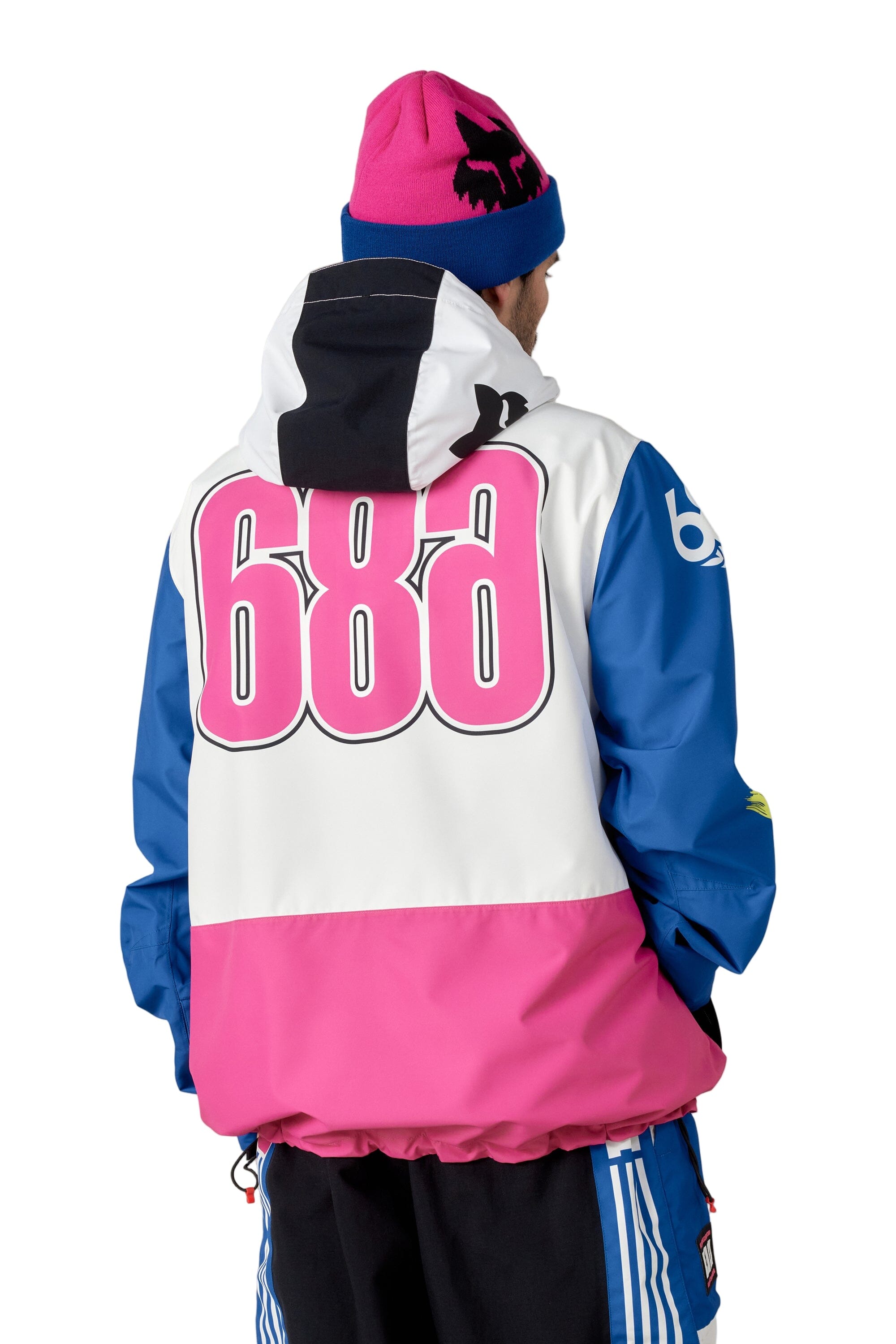 686 Fox Racing Shell Anorak Snow Jacket Fox White Colorblock 2026