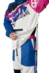 686 Fox Racing Waterproof Hoodie Fox White Colorblock Men's Pullover Hoodies 686 