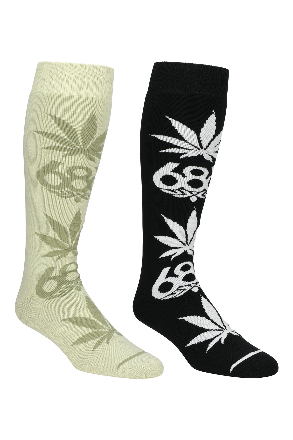686 HUF 2 Snow Sock 2 Pack Multi Men's Snowboard Socks 686 
