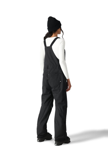 686 Women's Black Magic Insulated Bib Snowboard Pants Black Geo Jacquard 2025 Women's Snow Bib Pants 686 