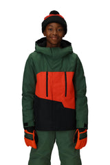 686 Youth Geo Insulated Snow Jacket Moss Green Colorblock 2026 Youth Snow Jackets 686 