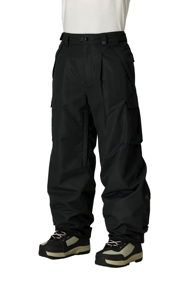 686 Essox Cargo Snowboard Pants Black 2026 Men's Snow Pants 686 
