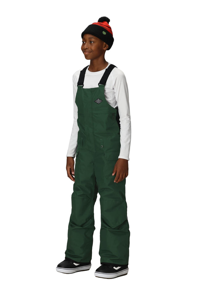 686 Youth Frontier Insulated Bib Snow Pants Moss Green 2026 Youth Snow Pants 686 