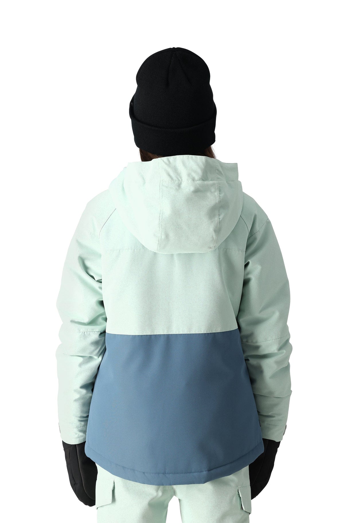 686 Girl's Athena Insulated Snowboard Jacket Seaglass Colourblock 2025 Youth Snow Jackets 686 