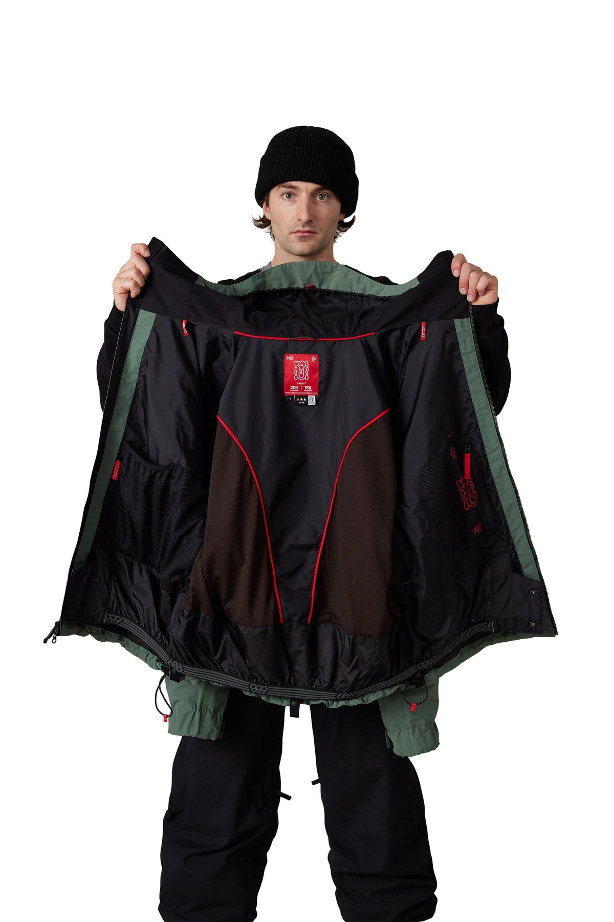 686 Dojo Shell Snow Jacket Faded Green Crinkle 2027 Men's Snow Jackets 686 