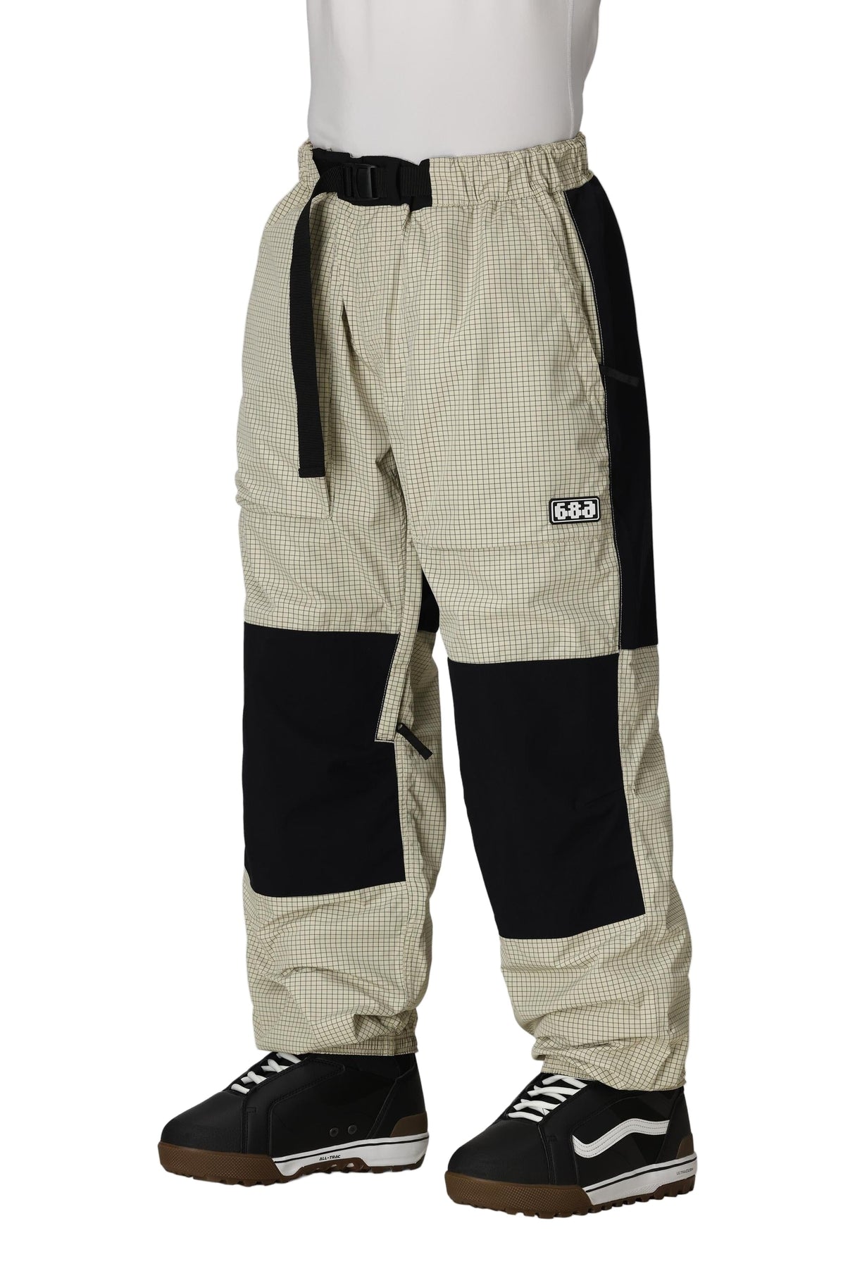 686 Ghost 2.5L Snowboard Pants Limestone Grid 2026 Men's Snow Pants 686 