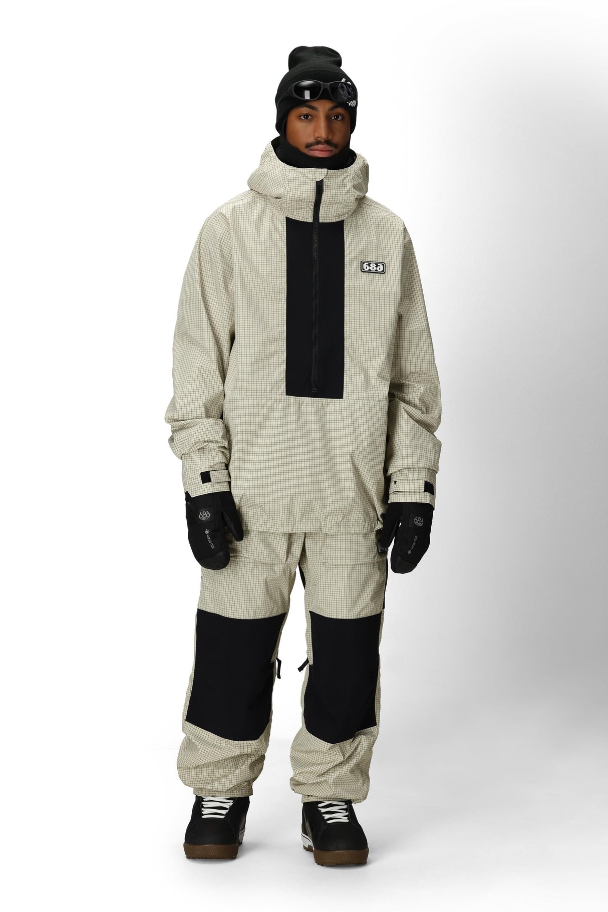 686 Ghost 2.5L Snowboard Pants Limestone Grid 2026 Men's Snow Pants 686 