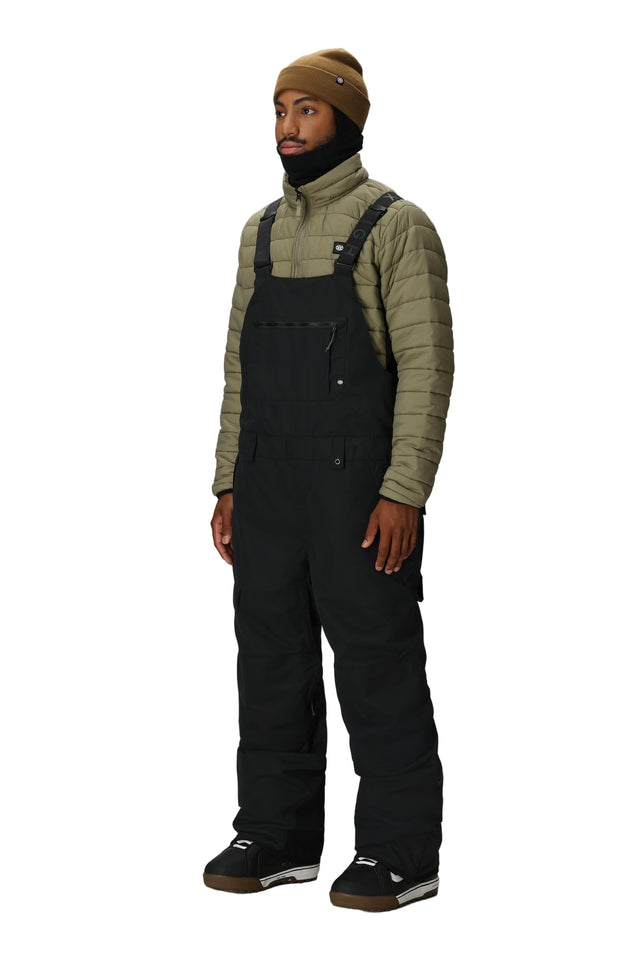 686 Hot Lap Insulated Snowboard Bib Pants Black 2026 Men's Snow Bib Pants 686 