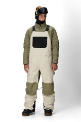 686 Hot Lap Insulated Snowboard Bib Pants Limestone Colorblock 2026 Men's Snow Bib Pants 686 