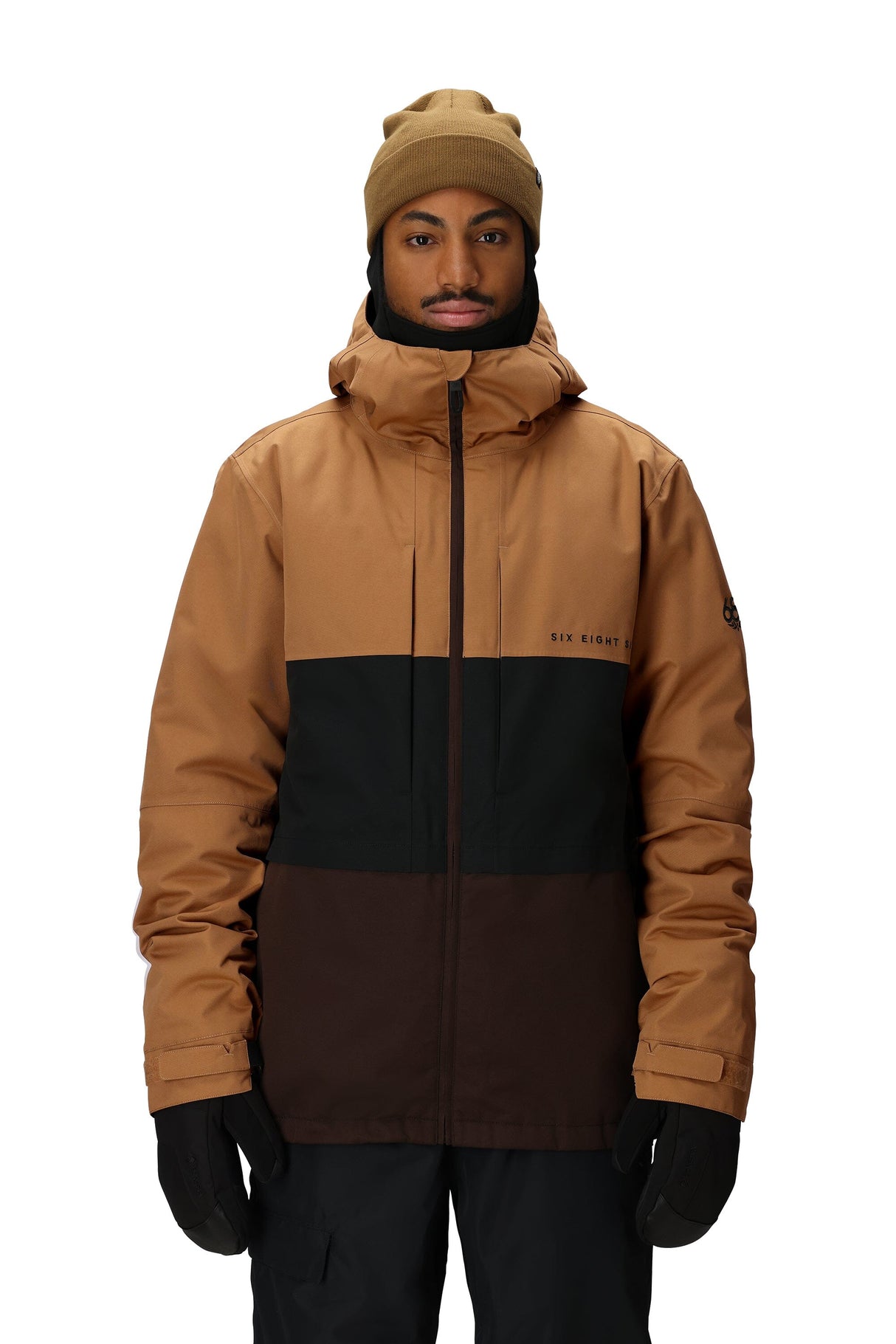 686 Smarty 3-In-1 Form Snowboard Jacket Caramel Colorblock 2026 Men's Snow Jackets 686 