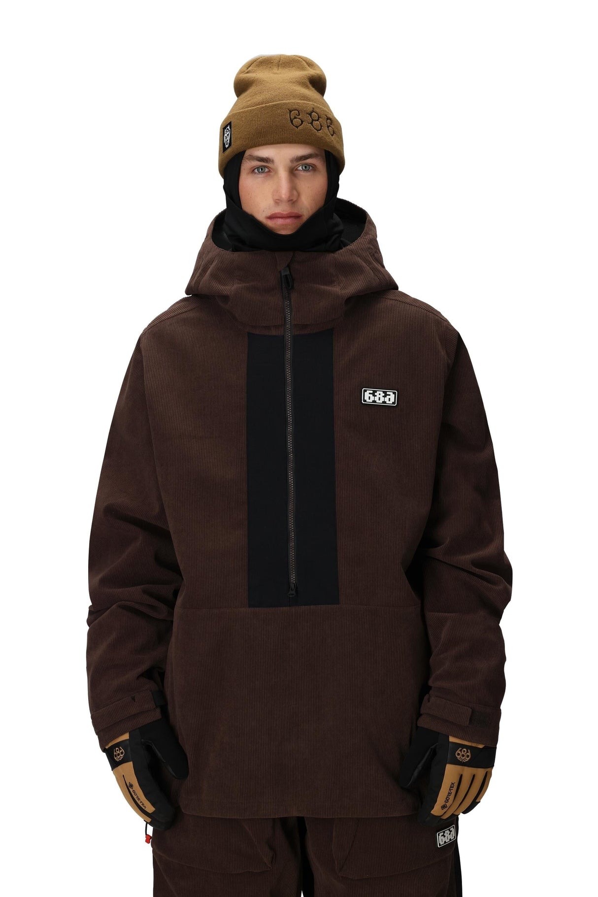 686 Ghost 2.5L Anorak Snow Jacket Coffee Corduroy 2026 Men's Snow Jackets 686 