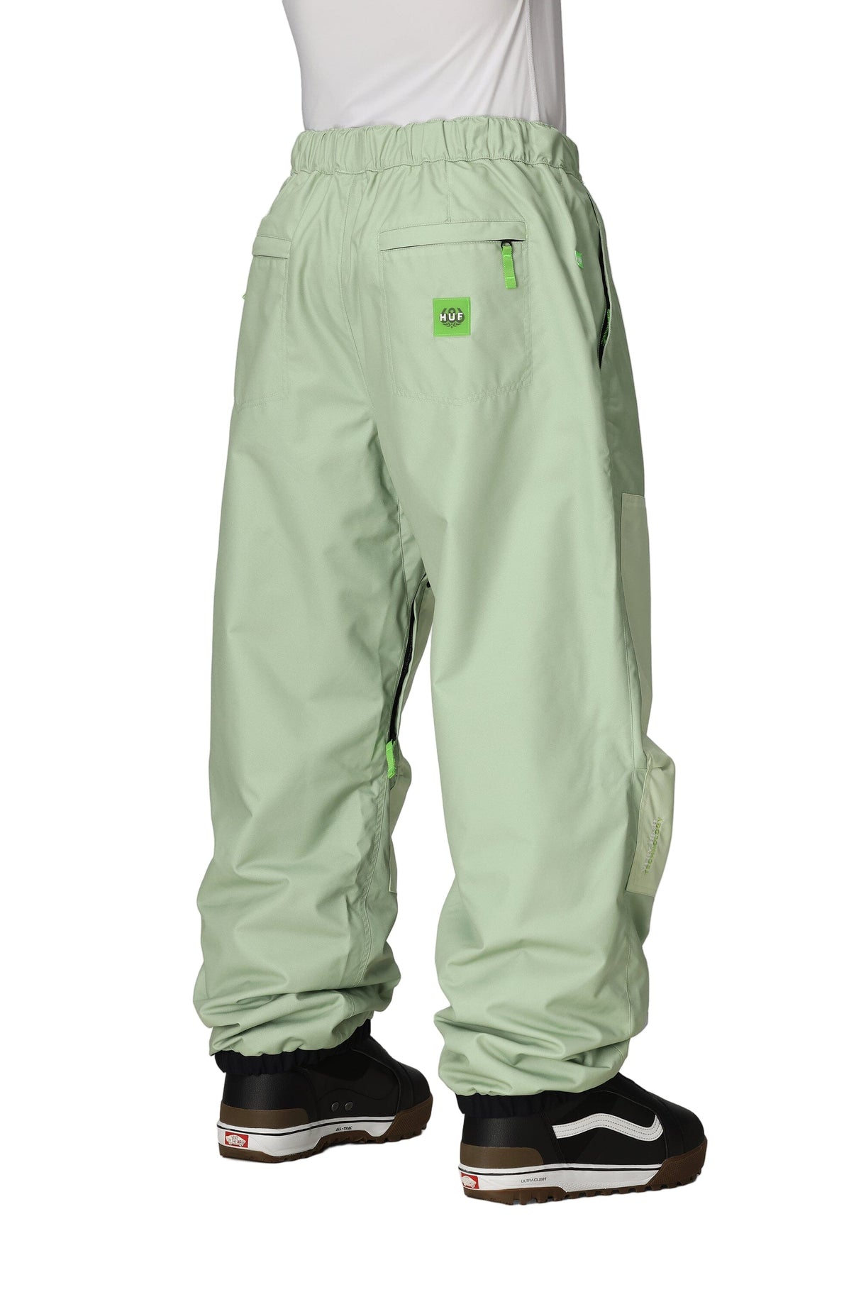 686 HUF Double H Shell Snowboard Pants HUF Green Colorblock 2026 Men's Snow Pants 686 