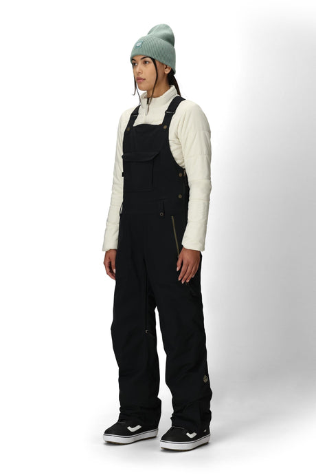 686 Women's Black Magic Insulated Bib Snow Pants Black 2027 Women's Snow Bib Pants 686 