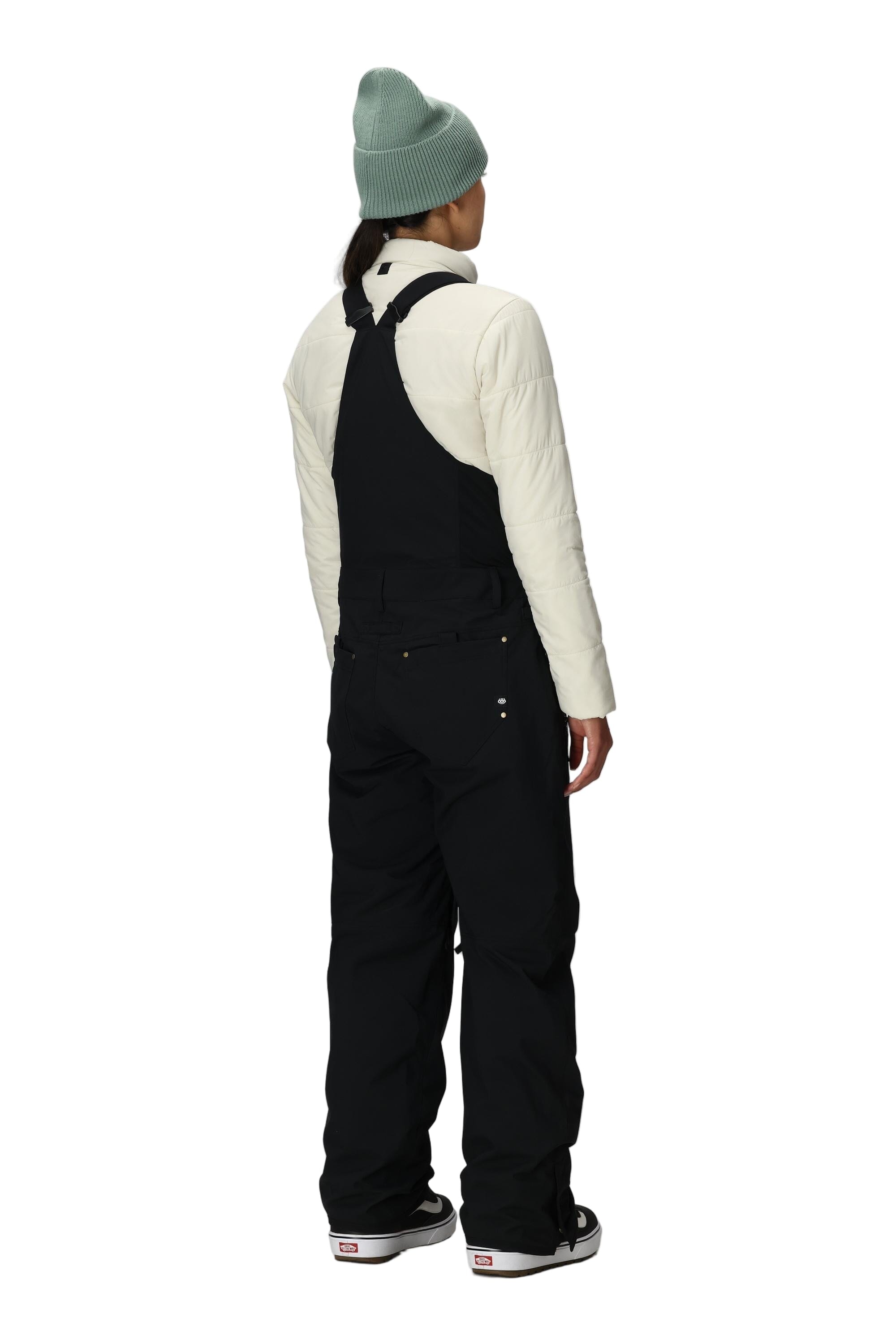 686 Women's Black Magic Insulated Bib Snow Pants Black 2026 Women's Snow Bib Pants 686 