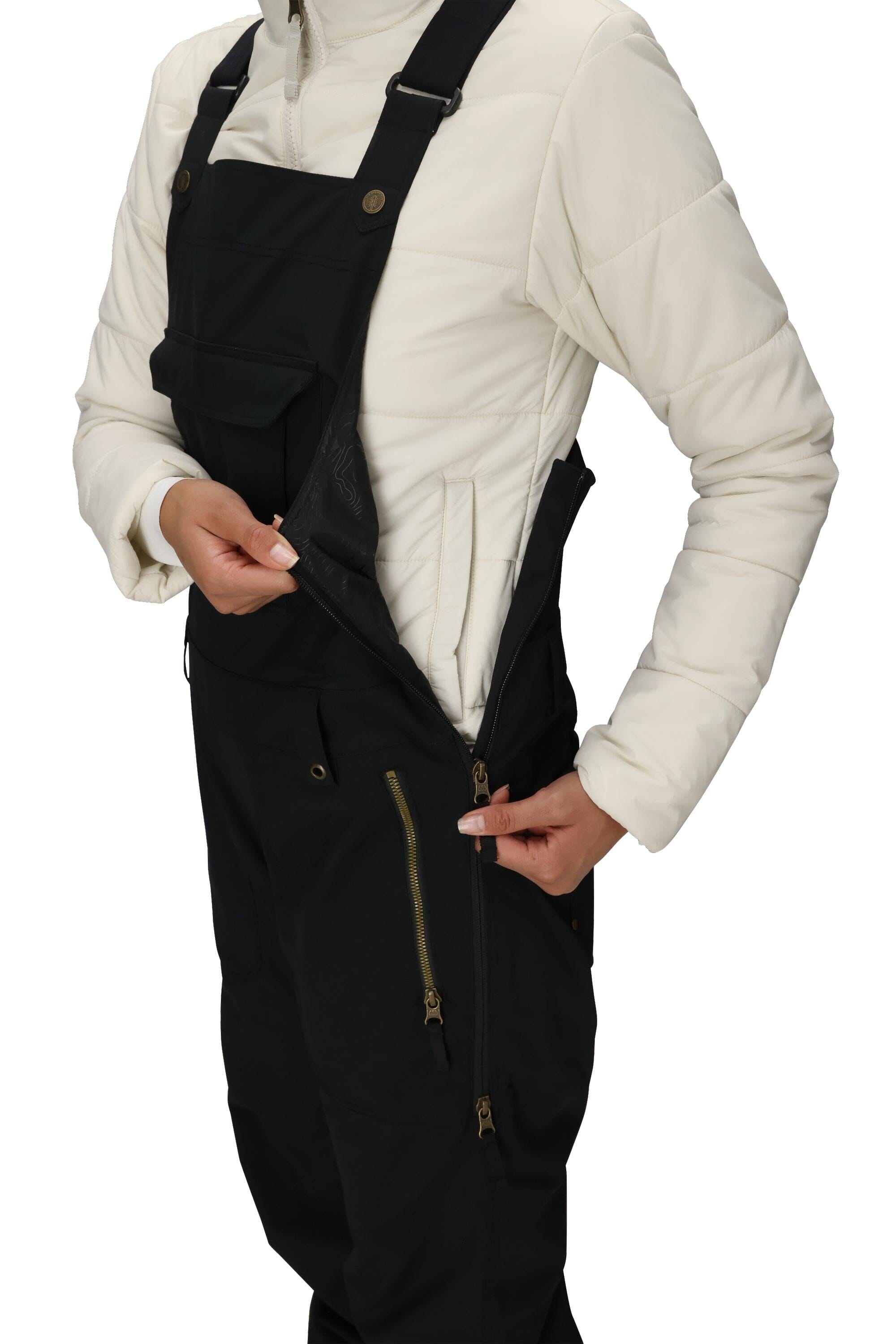 686 Women's Black Magic Insulated Bib Snow Pants Black 2026 Women's Snow Bib Pants 686 