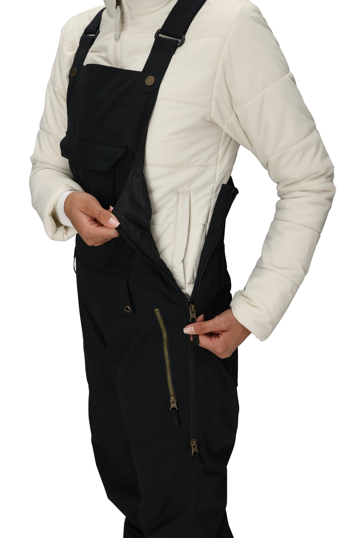 686 Women's Black Magic Insulated Bib Snow Pants Black 2026 Women's Snow Bib Pants 686 