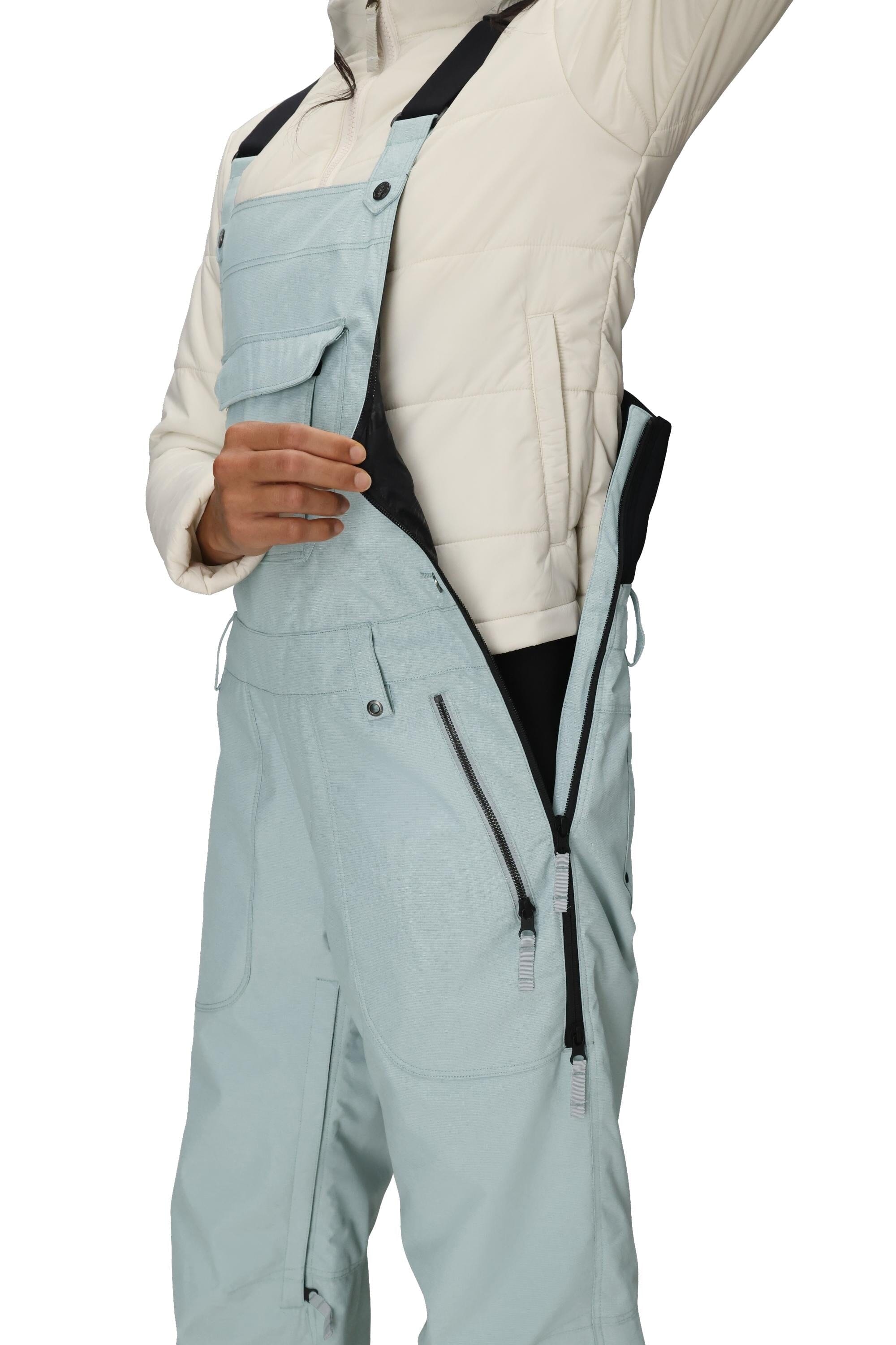 686 Women's Black Magic Insulated Bib Snow Pants Dusty Marine Dobby 2026 Women's Snow Bib Pants 686 