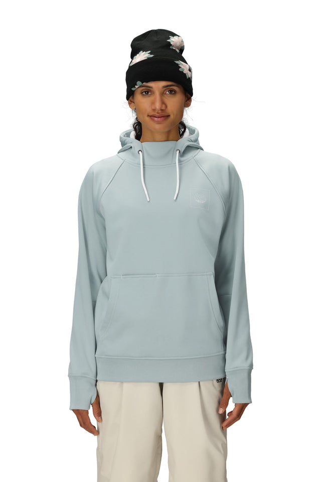 686 Women's Bonded Fleece Pullover Hoodie Dusty Marine Women's Pullover Hoodies 686 