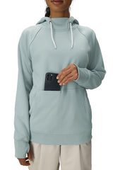 686 Women's Bonded Fleece Pullover Hoodie Dusty Marine Women's Pullover Hoodies 686 