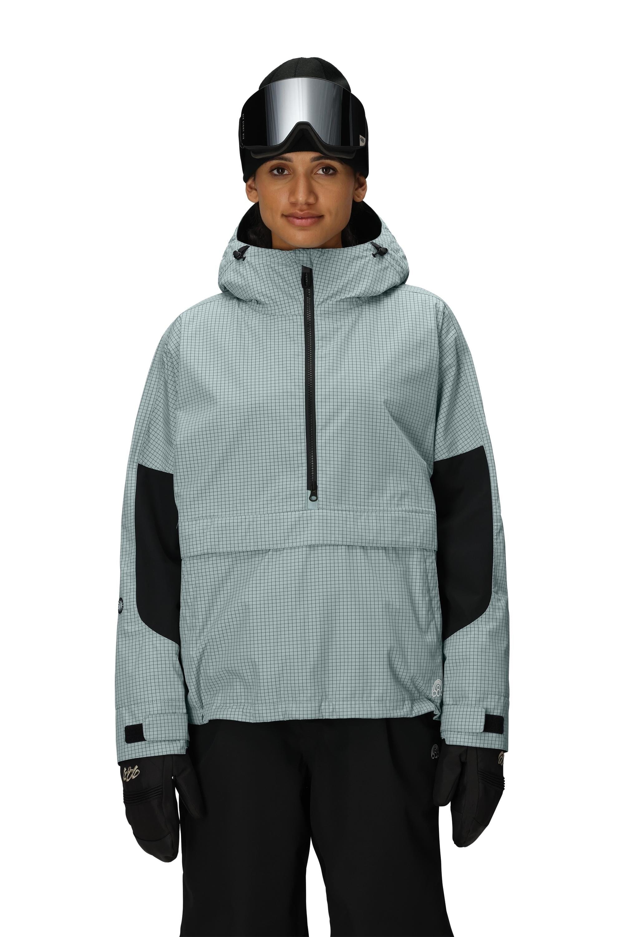 686 Women's Outline Shell Anorak Snow Jacket Dusty Marine Grd 2026 Women's Snow Jackets 686 