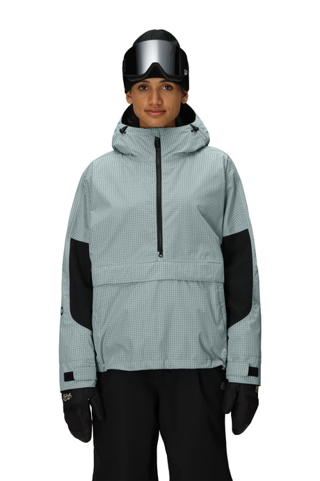 686 Women's Outline Shell Anorak Snow Jacket Dusty Marine Grd 2026 Women's Snow Jackets 686 