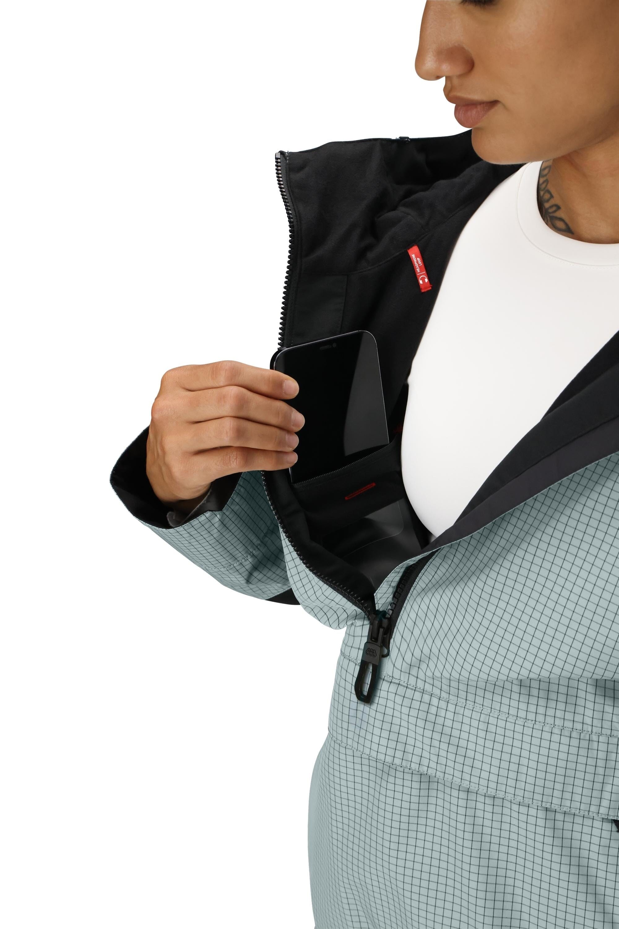 686 Women's Outline Shell Anorak Snow Jacket Dusty Marine Grd 2026 Women's Snow Jackets 686 