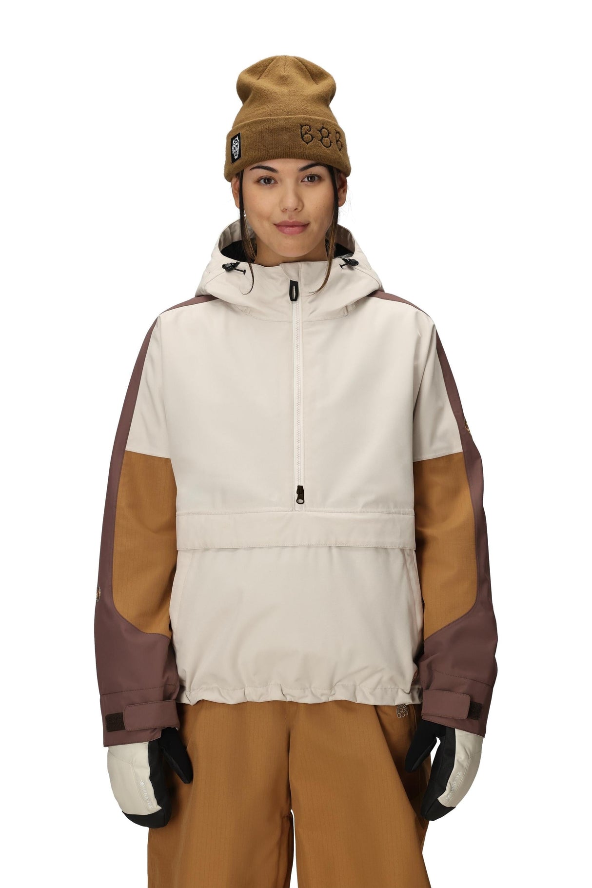 686 Women's Outline Shell Anorak Snow Jacket Limestone Colorblock 2026 Women's Snow Jackets 686 