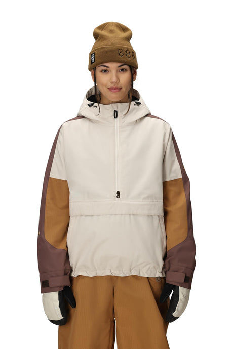 686 Women's Outline Shell Anorak Snow Jacket Limestone Colorblock 2026 Women's Snow Jackets 686 