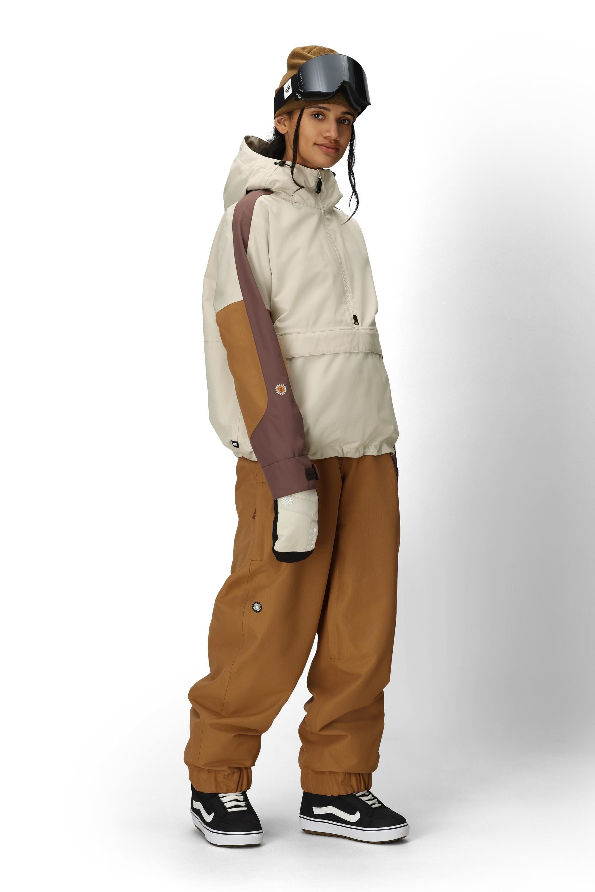 686 Women's Outline Shell Anorak Snow Jacket Limestone Colorblock 2026 Women's Snow Jackets 686 