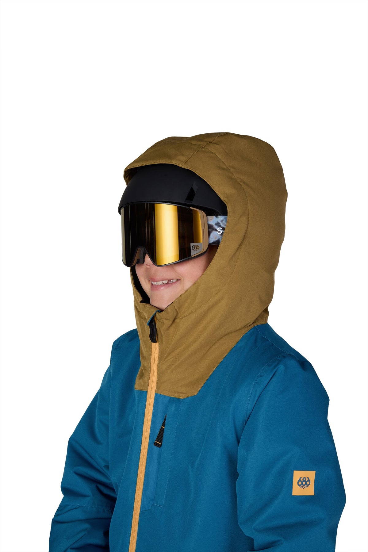 686 Youth Gateway Insulated Snow Jacket Blue Ash Colorblock 2027 Youth Snow Jackets 686 