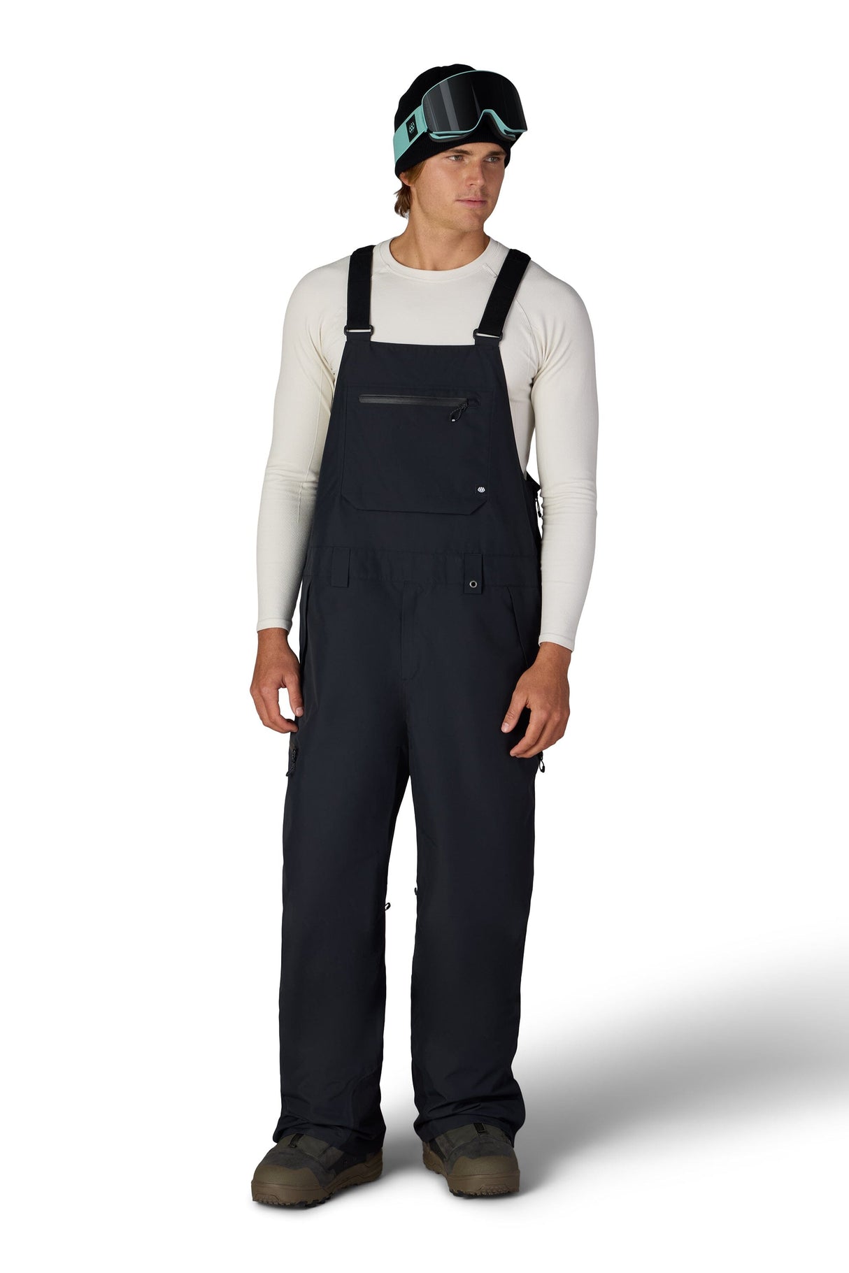 686 Lockup Shell Bib Snow Pants Black 2027 Men's Snow Bib Pants 686 
