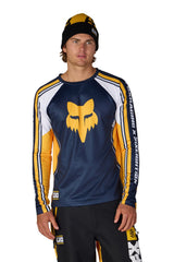 686 Fox Racing Base Layer Top Fox Yellow Colorblock Men's Base Layers 686 