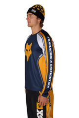 686 Fox Racing Base Layer Top Fox Yellow Colorblock Men's Base Layers 686 