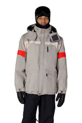 686 2001 Logic Snow Jacket Light Grey Colorblock 2027 Men's Snow Jackets 686 
