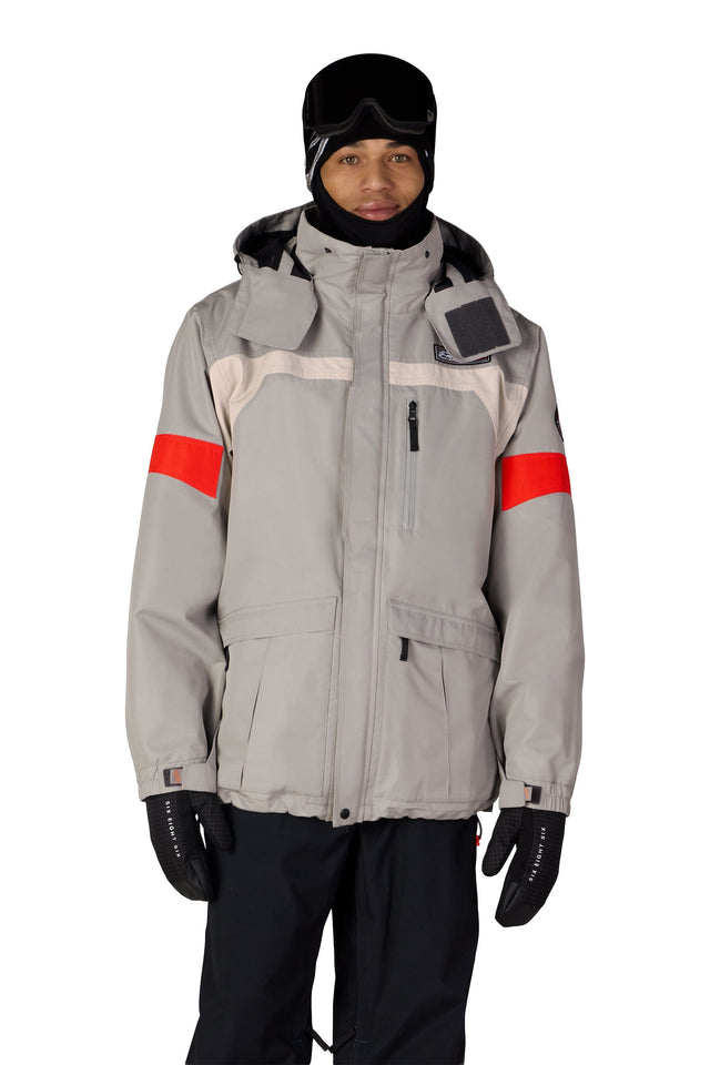 686 2001 Logic Snow Jacket Light Grey Colorblock 2027 Men's Snow Jackets 686 
