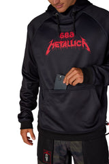 686 Metallica Bonded Fleece Pullover Hoodie Metallica Black Men's Pullover Hoodies 686 