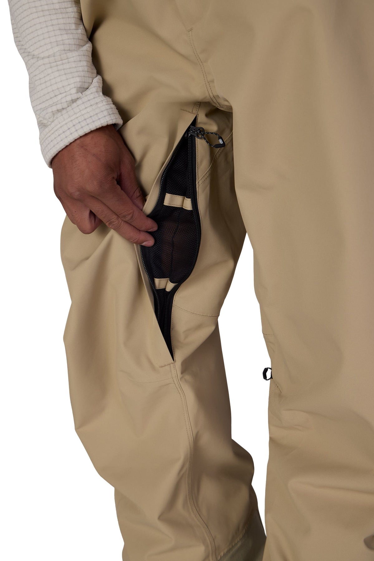 686 Lockup Shell Bib Snow Pants Khaki 2027 Men's Snow Bib Pants 686 