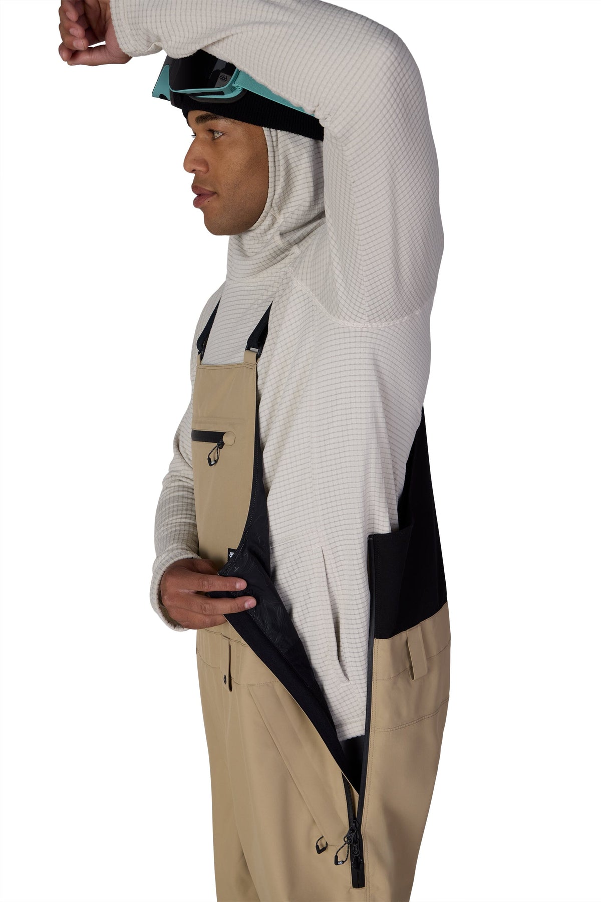 686 Lockup Shell Bib Snow Pants Khaki 2027 Men's Snow Bib Pants 686 