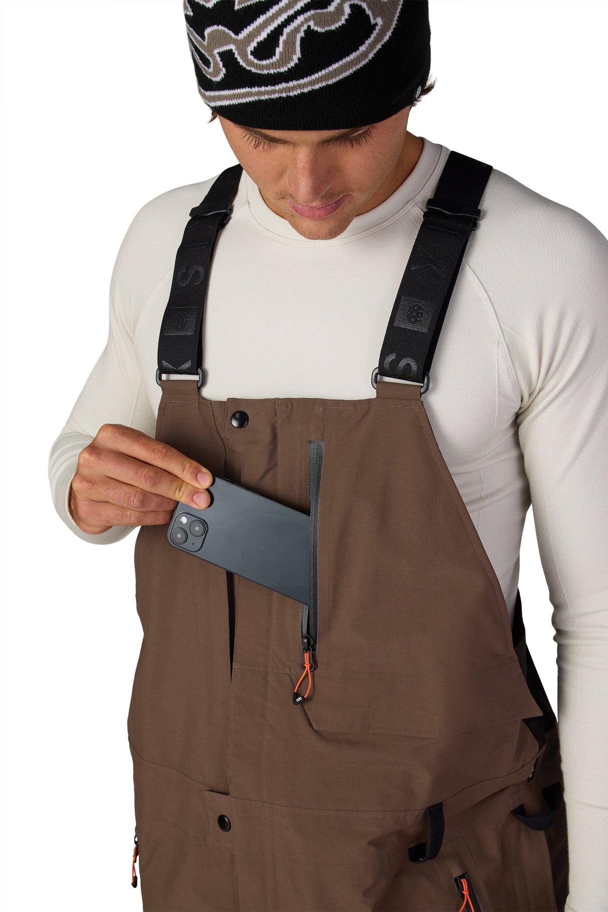 686 GORE-TEX Dispatch Shell Bib Snow Pants Dark Earth 2027 Men's Snow Bib Pants 686 