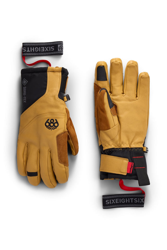 686 GORE-TEX Stronghold Leather Glove Natural Men's Snow Gloves 686 