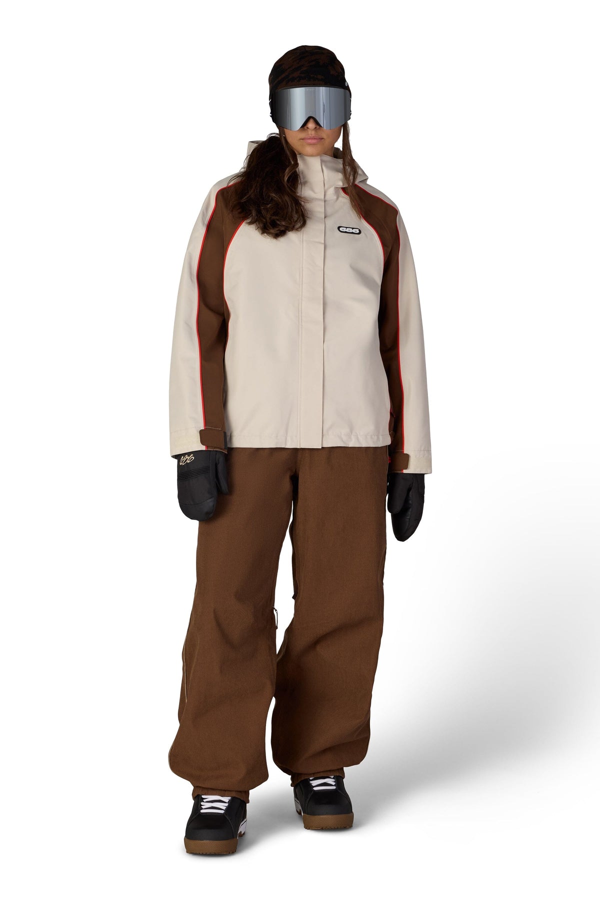 686 Women's Hellcat Shell Snow Pants Dark Earth Grid Corduroy 2027 Women's Snow Pants 686 