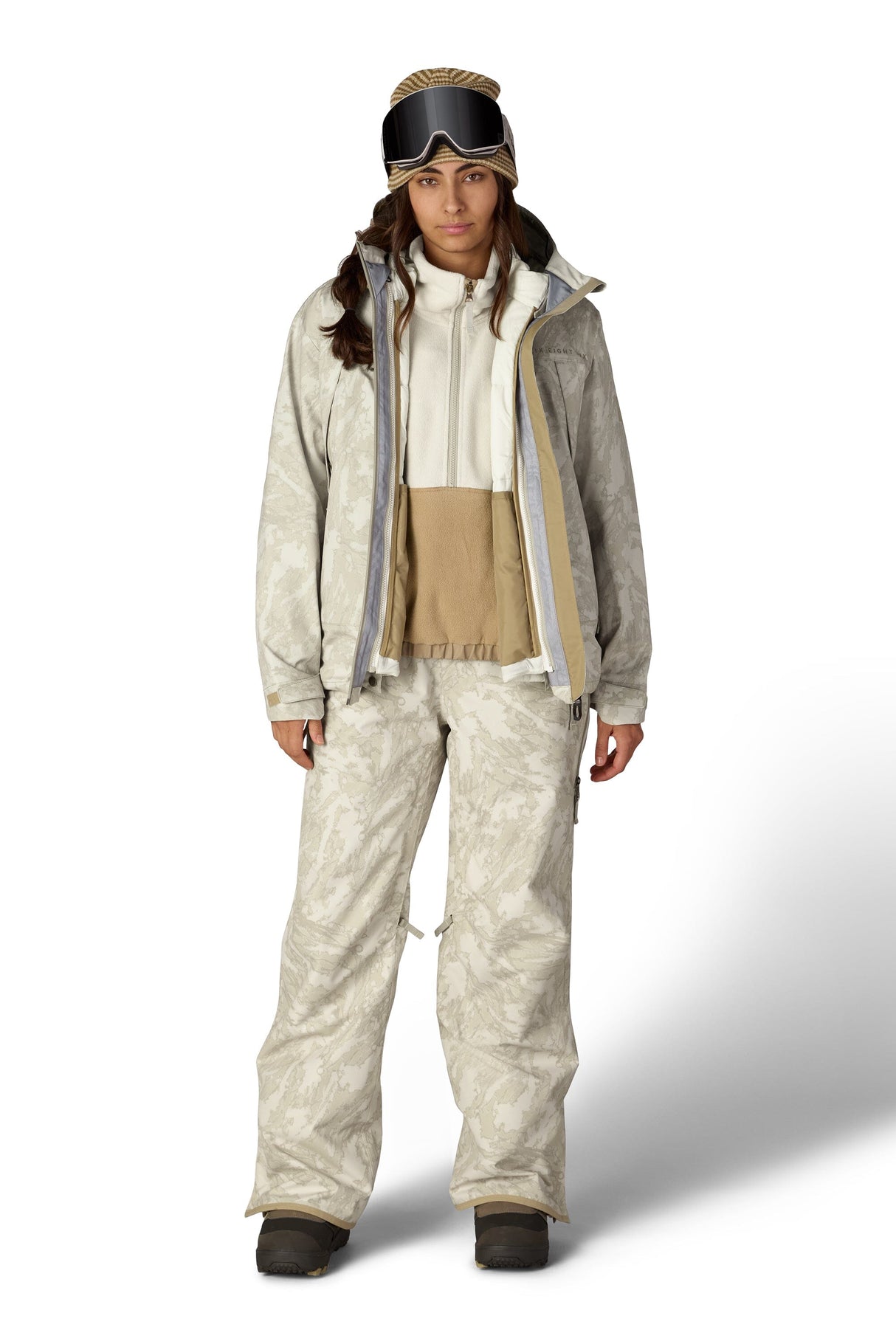 686 Women's Smarty 3-In-1 Framework 3L Snow Jacket Limestone Scratch Camo 2027 Men's Snow Jackets 686 