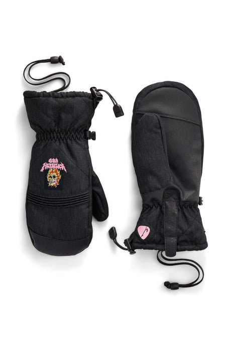686 Women's Jubilee Mitt Metallica Black Denim Women's Snow Mitts 686 