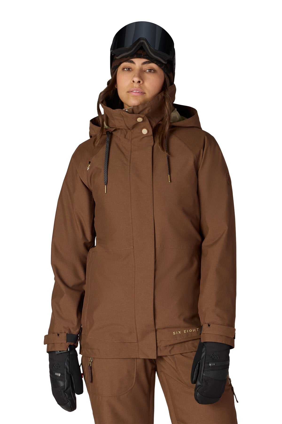 686 Women's Smarty 3-In-1 Spellbound Snow Jacket Dark Earth Dobby 2026 Women's Snow Jackets 686 