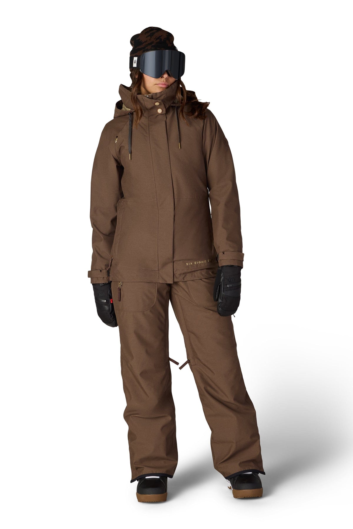 686 Women's Smarty 3-In-1 Spellbound Snow Jacket Dark Earth Dobby 2026 Women's Snow Jackets 686 
