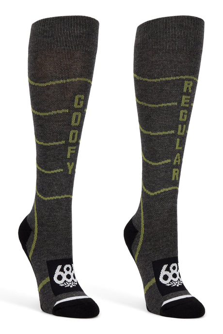 686 Women's Contour Merino Snow Socks 2 Pack Assorted Women's Snowboard Socks 686 